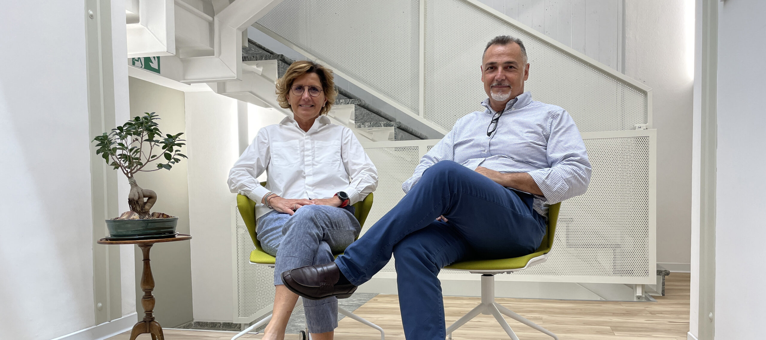 Elisabetta Brambilla y su esposo Aldo Franco, respectivamente presidente y vicepresidente de Eurolabel.